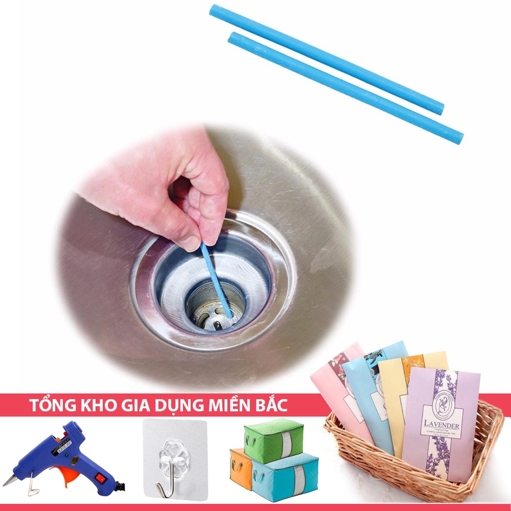 [Tổng Kho Sỉ] Vỉ 12 Que Thông Tắc Bồn Cầu - Bồn Rửa Chén - Bồn Rửa Mặt (1 Tháng Dùng 1 Que), Tiêu Rác, Cặn Bẩn