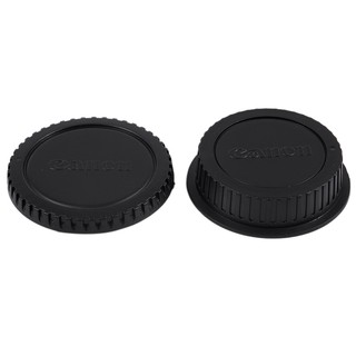 Nắp đậy thân máy và thấu kính máy ảnh màu đen cho Canon EOS
