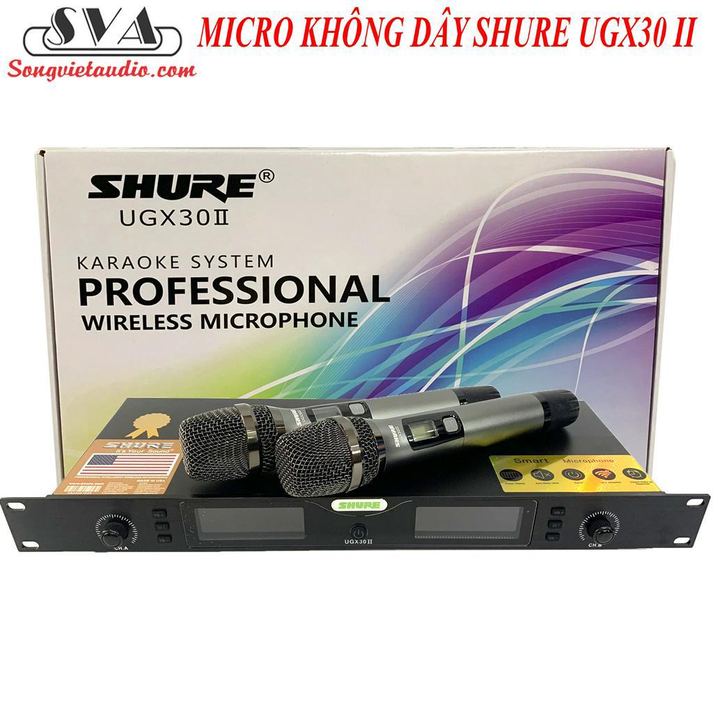 BỘ MICRO KARAOKE KHÔNG DÂY SHURE UGX30 II - 2 ANTEN