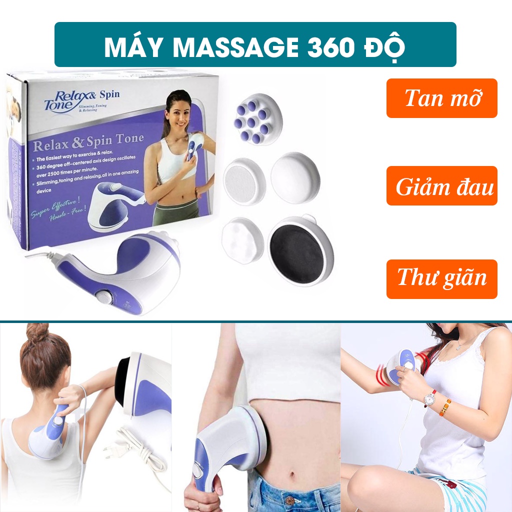 Máy massage toàn thân cầm tay RELAX TONE Chính hãng- Máy tập bụng - hỗ trợ giảm mỡ toàn thân, tăng cường sức khỏe