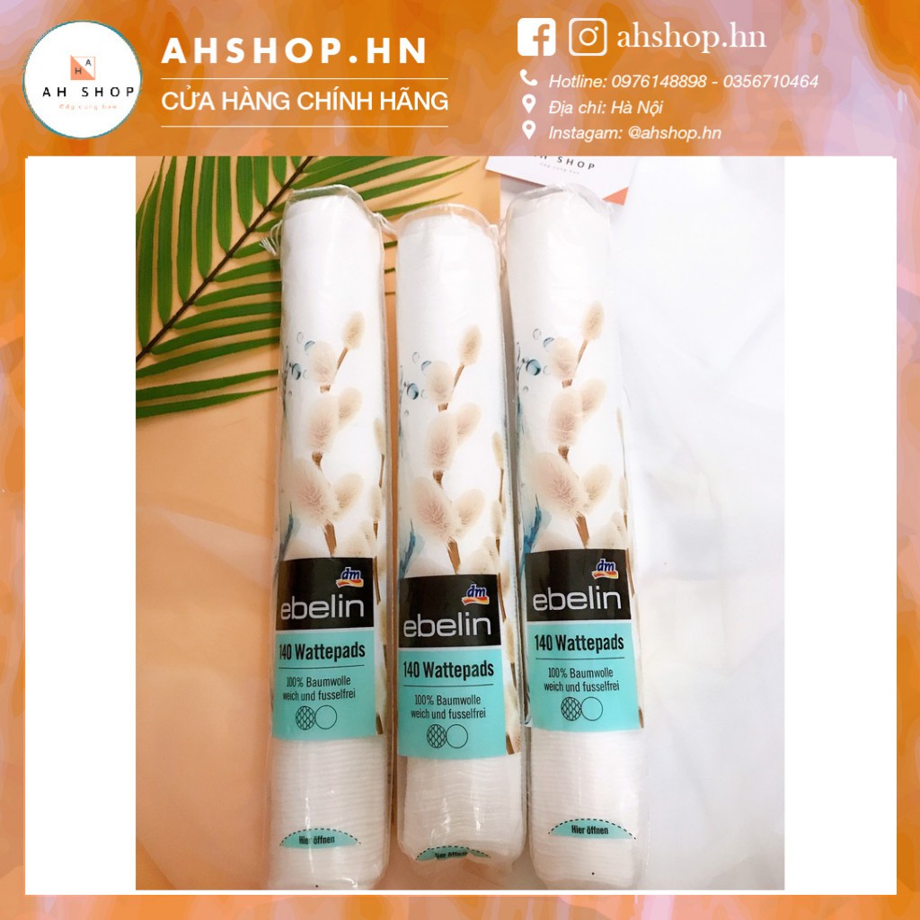 Bông Tẩy Trang Ebeline Đức 140 Miếng