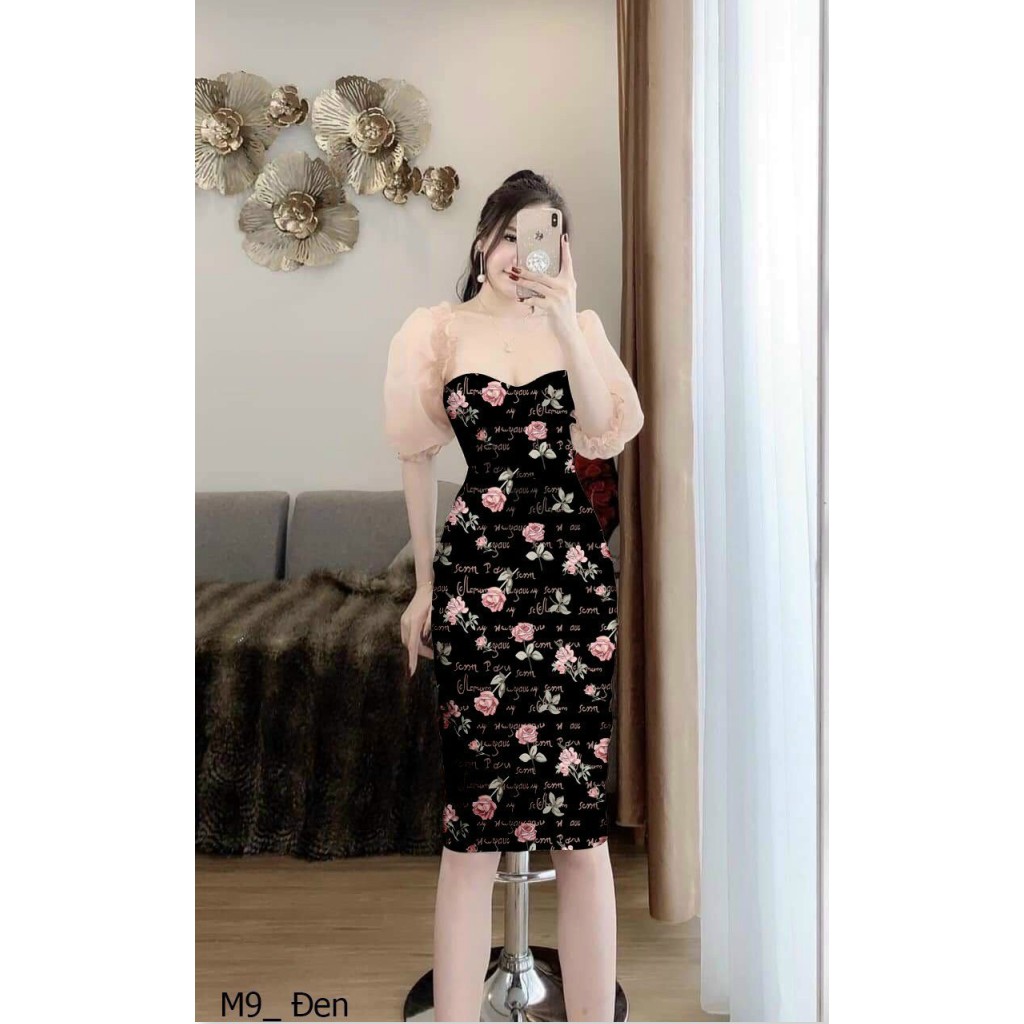 ĐẦM NỮ HOA HOẠ TIẾT CỰC XINH , TÔN DÁNG SANG CHẢNH CHO CÁC CHỊ EM TT