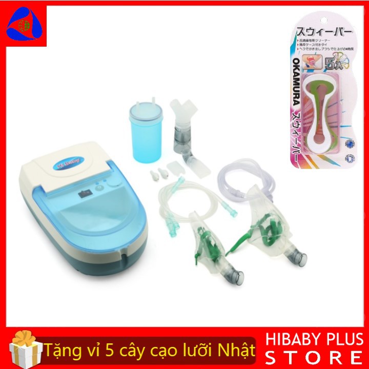 Máy Xông Hút Mũi Họng Hibaby 2 chức năng. máy Xông khí dung, hút dịch mũi họng an toàn cho bé [Hibaby Plus]