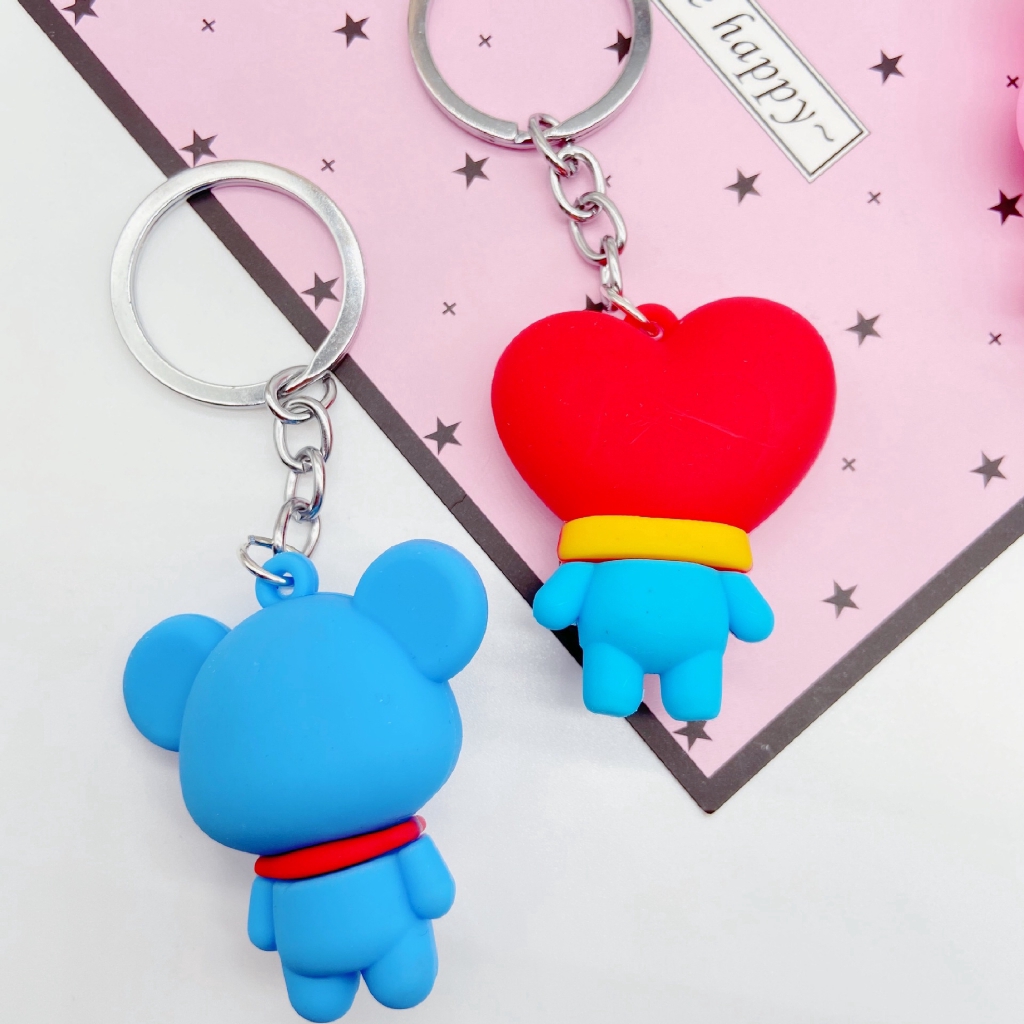 Móc khóa hình nhân vật BT21 đáng yêu dễ thương