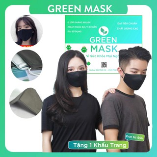 Khẩu Trang Kháng Khuẩn GREEN MASK dùng nhiều lần (có thể giặt) (Hàng cao cấp)