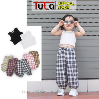 Quần Bom Và Áo Croptop Cho Bé Gái
