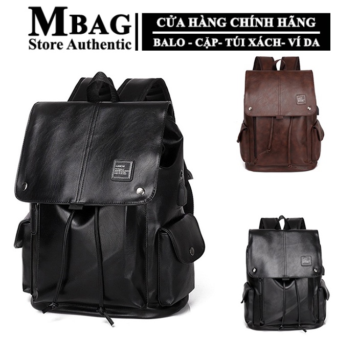 Balo da nam, Balo thời trang nam MCM, size 30*40cm cao cấp MF452