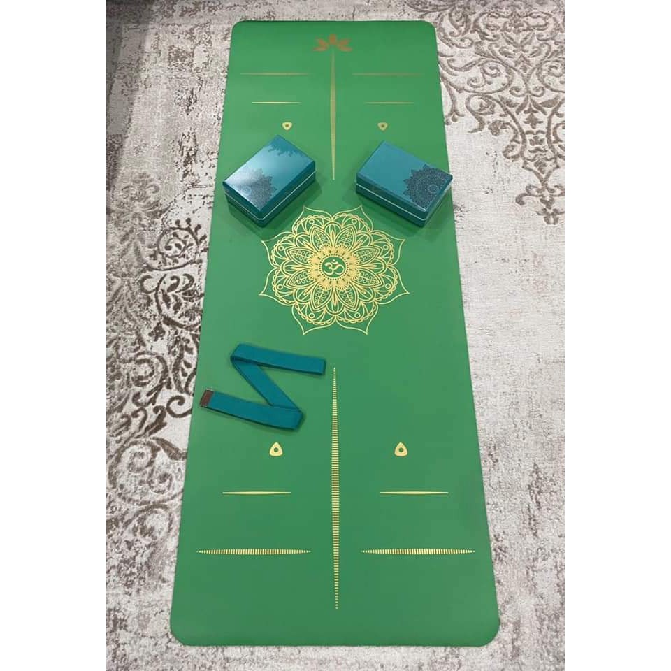 Thảm tập yoga cao su Pu chống trơn trượt cao cấp, thảm yoga in họa tiết chống trơn trượt cực tốt