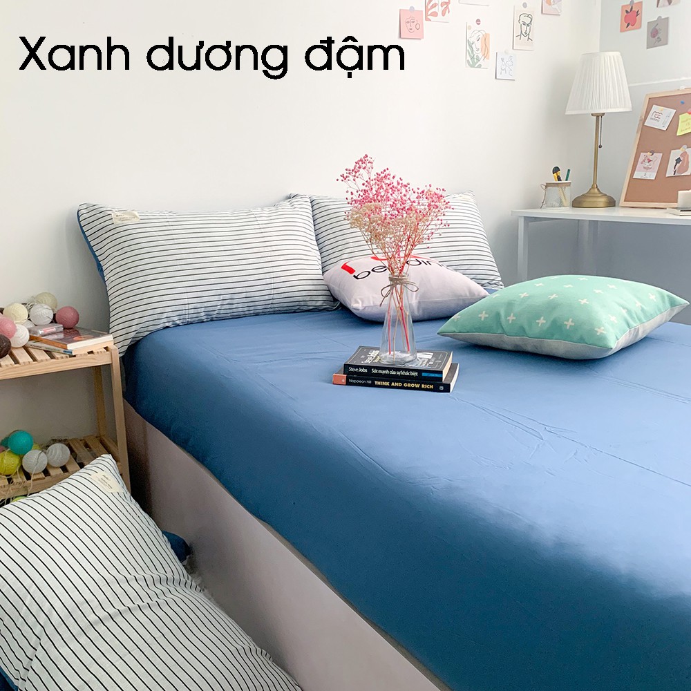 Bộ ga giường và vỏ gối Cotton TC REE Bedding CTC43 đủ size trải nệm 1m2, 1m4, 1m6, 1m8, 2m đẹp