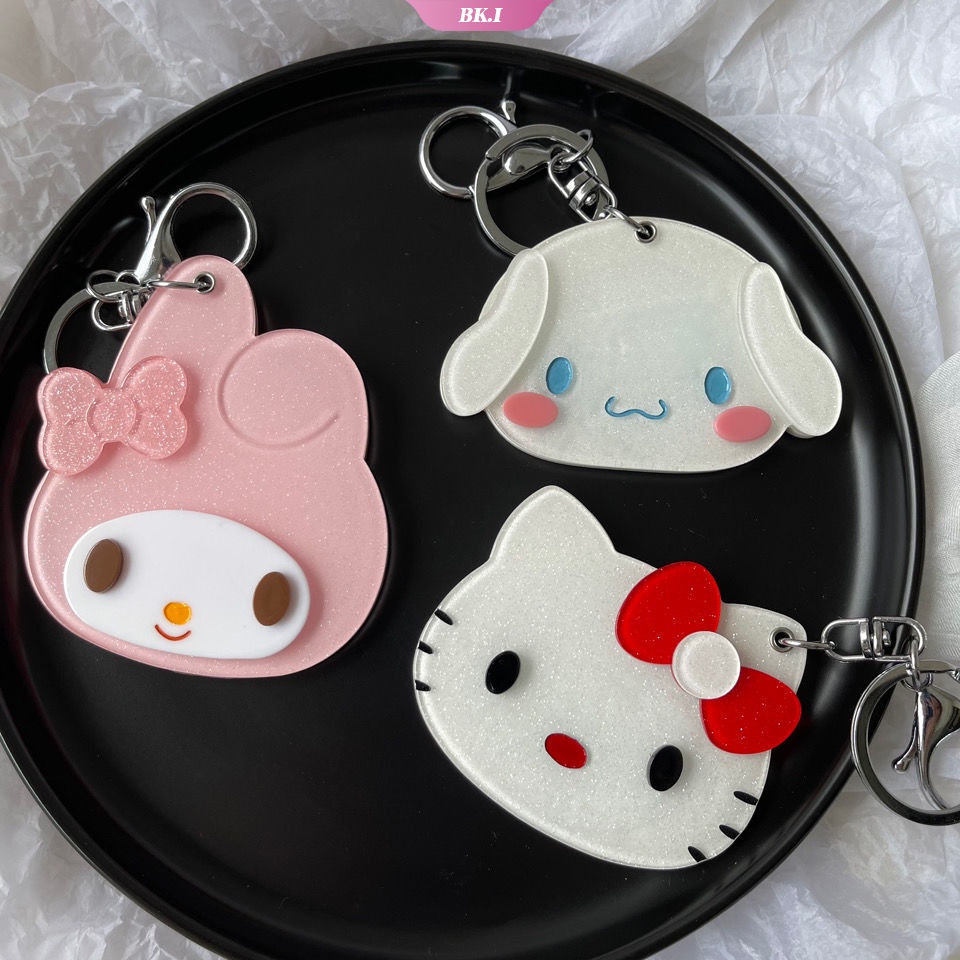 Móc Chìa Khóa Kèm Gương Soi Họa Tiết Hoạt Hình Cinnamoroll Dễ Thương
