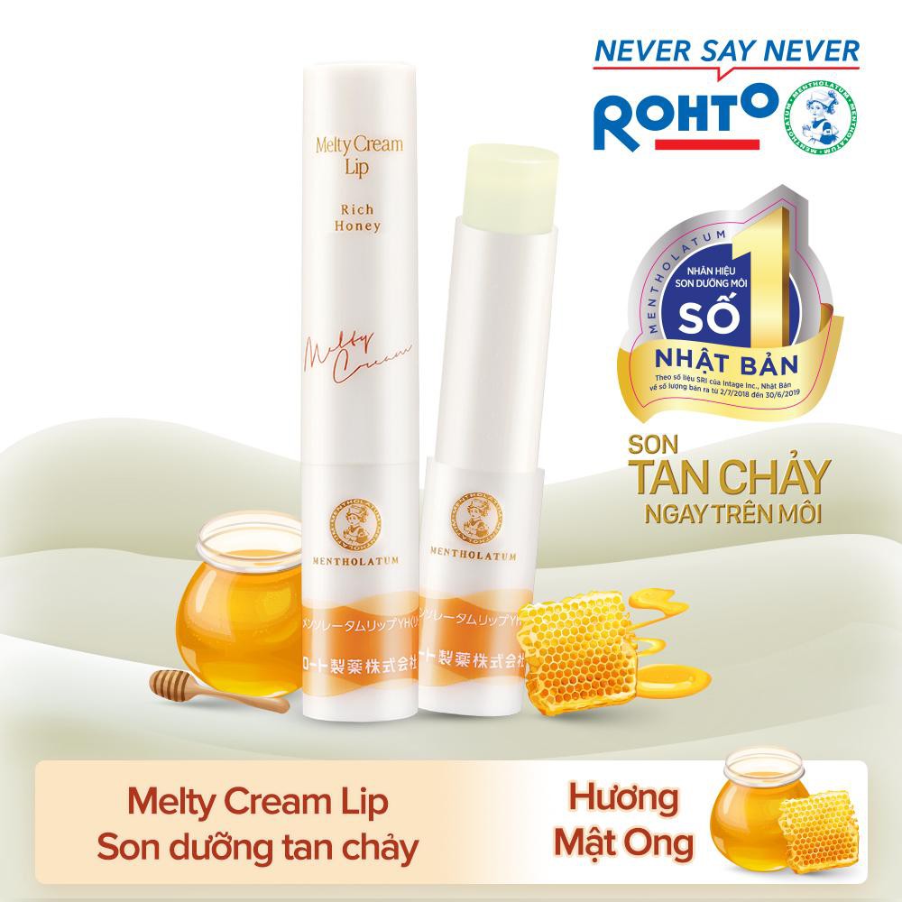 Son dưỡng môi chống nắng Rohto Mentholatum Melty Cream Lip SPF25 PA+++ 2.4g