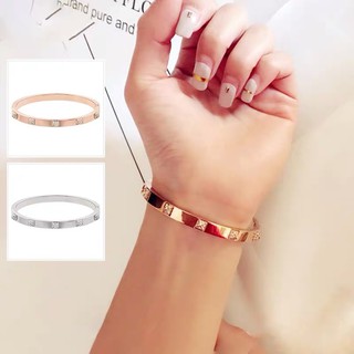 Vòng Tay Vàng Hồng Đính Kim Tự Tháp Pha Lê Mới 2023