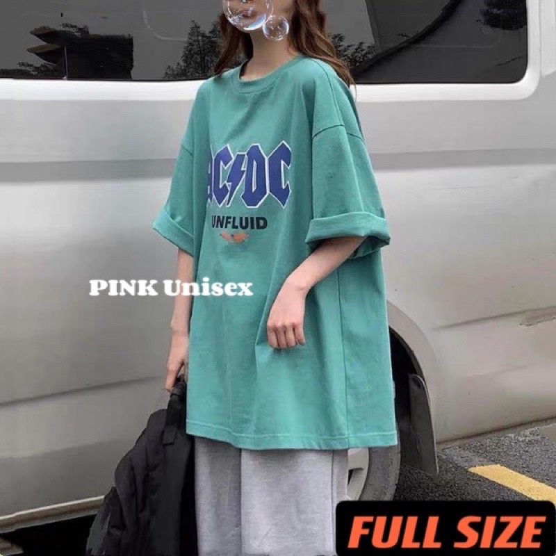 Áo thun phông logo tay nam nữ Full size PINK tay lỡ form rộng ACDC Unisex | BigBuy360 - bigbuy360.vn