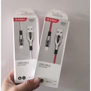 CÁP SẠC NHANH BỌC DÙ IPHONE/IPAD( 1M2) CHÍNH HÃNG iKAKU( KSC-097) CAO CẤP