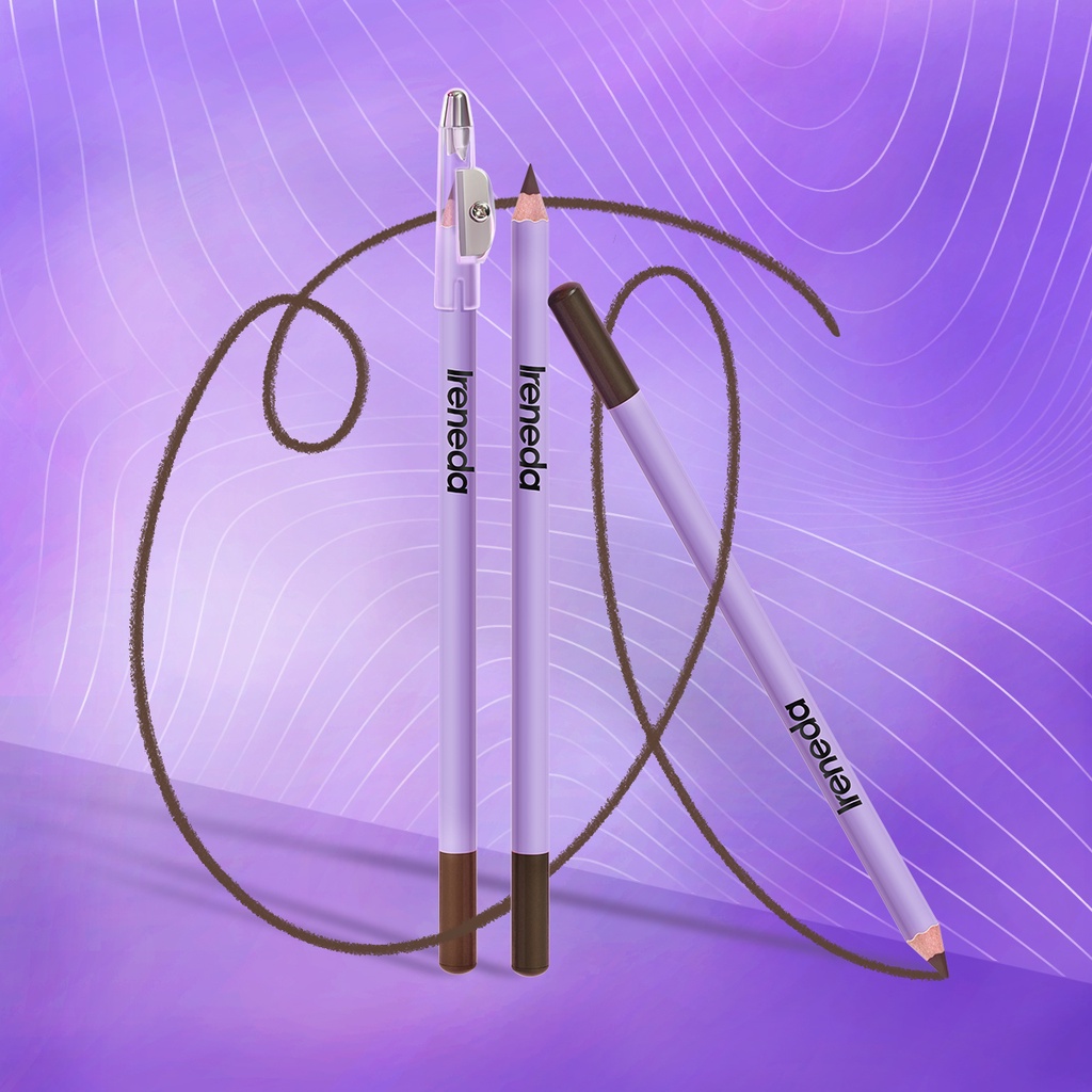 Ireneda #Chì Kẻ Lông Mày 2 Trong 1 Không Thấm Nước Lâu Trôi Sắc Tố Cao