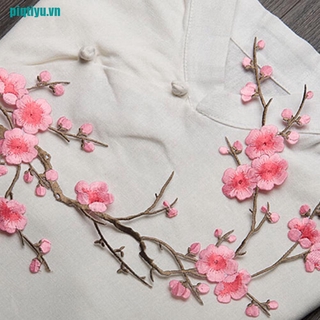 Miếng vá ủi thêu hình hoa mận