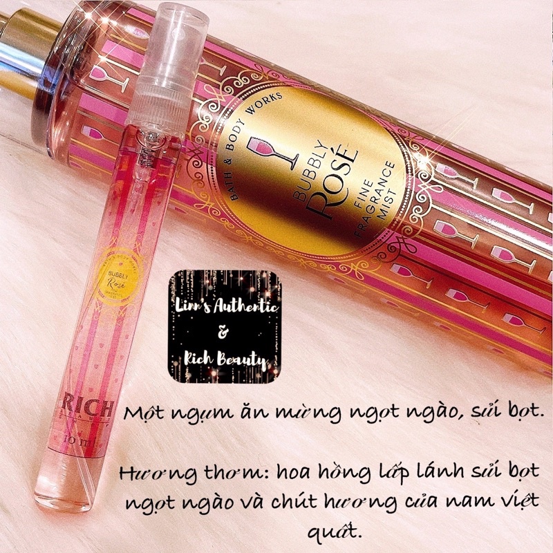 BUBBLY ROSÉ - Body Mist Xịt Thơm Toàn Thân Bath &amp; Body Works