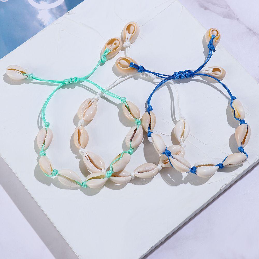 Vòng Đeo Tay Vỏ Sò Phong Cách Boho Có Thể Điều Chỉnh Kích Thước Dành Cho