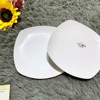 Dĩa vuông màu trắng Vĩnh Cơ DV 06