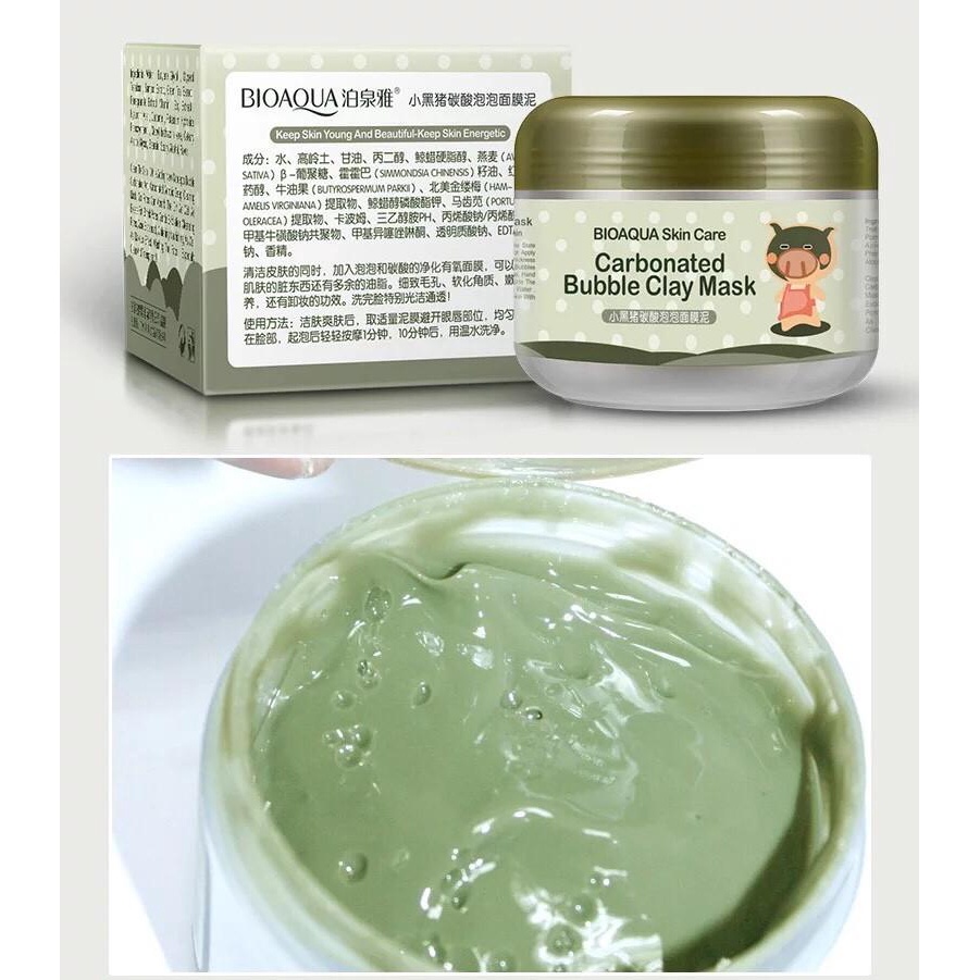 Mặt Nạ Sủi Bọt BIOAQUA, Sủi Bọt Thải Độc Da Giúp Trắng Da Và Ngăn Ngừa Mụn Hiệu Quả Hàng Nội Địa Trung 100g