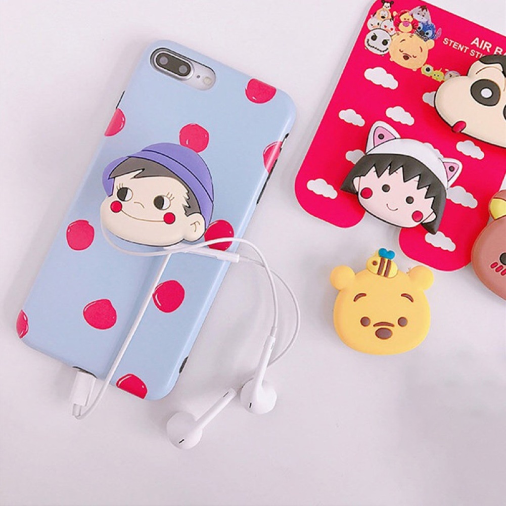 Giá Đỡ Điện Thoại Dạng Nhẫn Đeo Ngón Tay Họa Tiết Hoạt Hình Dễ Thương