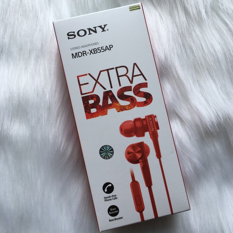 Tai Nghe Nhét Tai Có Mic SONY EXTRA BASS XB55AP - Âm Bass SIêu Mạnh - Hãng Phân Phối Chính Thức