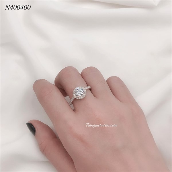 Nhẫn Bạc Nữ Đính Đá Trắng