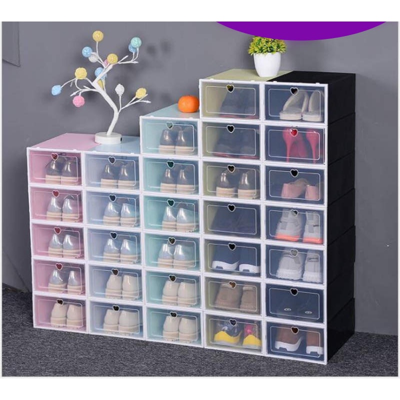 Hộp đựng giày nắp nhựa cứng trong suốt , chịu lực lên đến 8kg (khosithuanthanh)