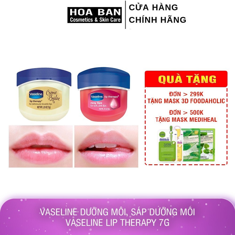 Dưỡng ẩm môi Vaseline dạng hũ mềm mịn chống khô nứt và thâm môi
