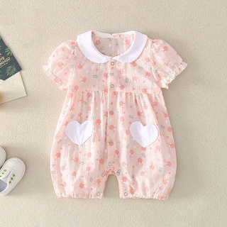 ♦Quần áo trẻ em mùa hè từ 6 đến 12 tháng bé sơ sinh yếm bông từ 0 đến 3 tháng tuổi trẻ sơ sinh, quần áo▲