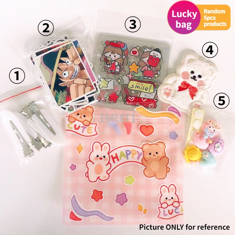 【MEET】{5pcs/SET Vận chuyển ngẫu nhiên} Túi may mắn bất ngờ Túi may mắn bí ẩn