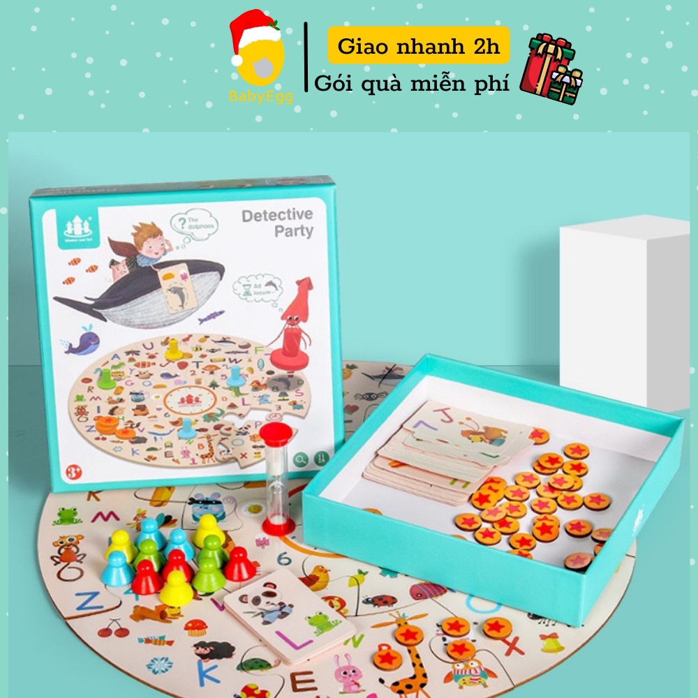 Set bộ đồ chơi trẻ em cho bé gái trai board game tương tác nhóm gia đình  học chữ đếm thời gian từ 4 5 6 7 tuổi baby egg