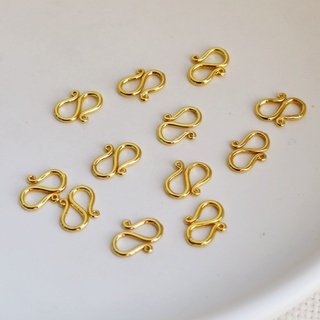 1 chiếc 18K Vàng Đồng Vàng Bạc Viền Đồng Cuộn Góc 7 * 11mm Khóa