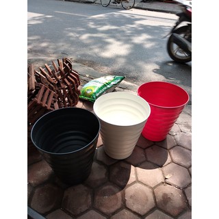 Chậu nhựa vân (combo 3 chiếc) cỡ lớn