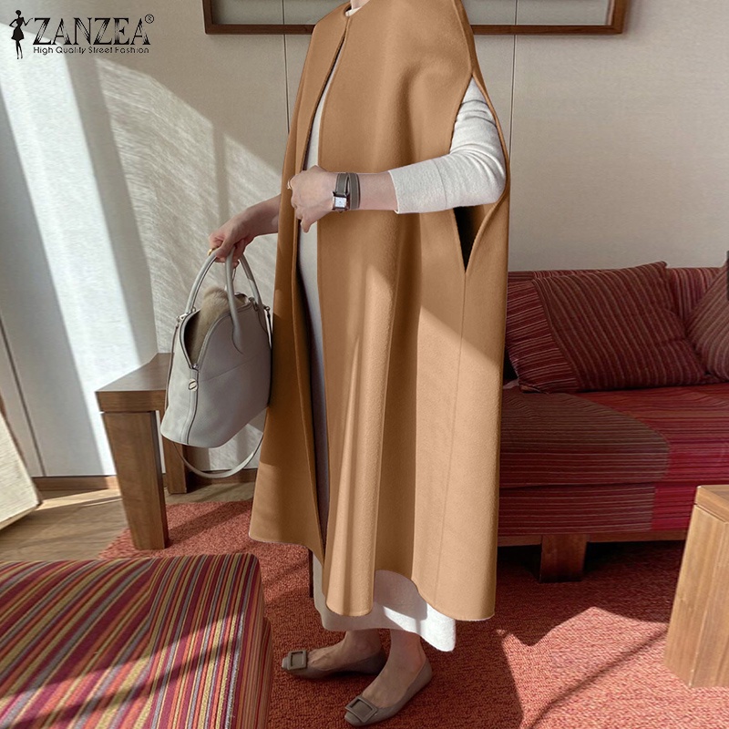 ZANZEA Women Winter Warm Casual Loose Sleeveless Street Fashion Cape | BigBuy360 - bigbuy360.vn