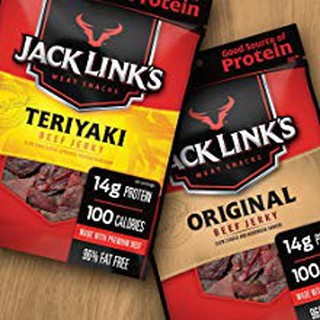 KHÔ BÒ MỸ JACK LINK MEAT SNACKS PEPPERED BEEF JERKY