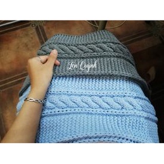 Khăn len đan tay vặn thừng độc đáo