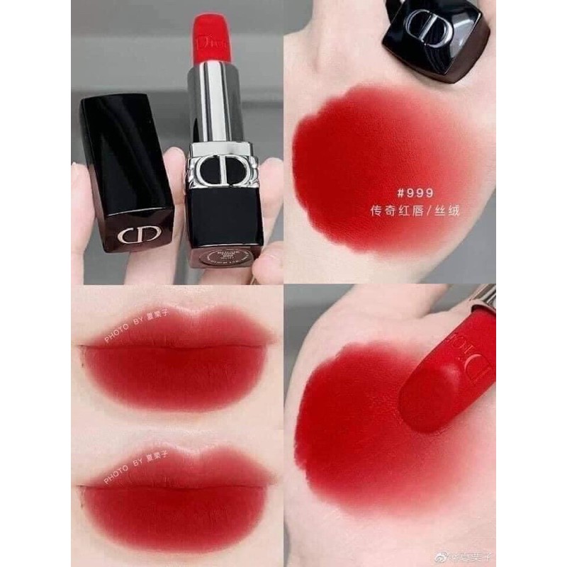 CHÍNH HÃNG - SON LÌ THỎI NHUNG ROUGE DIOR VELVET LIPSTICK 999, 840