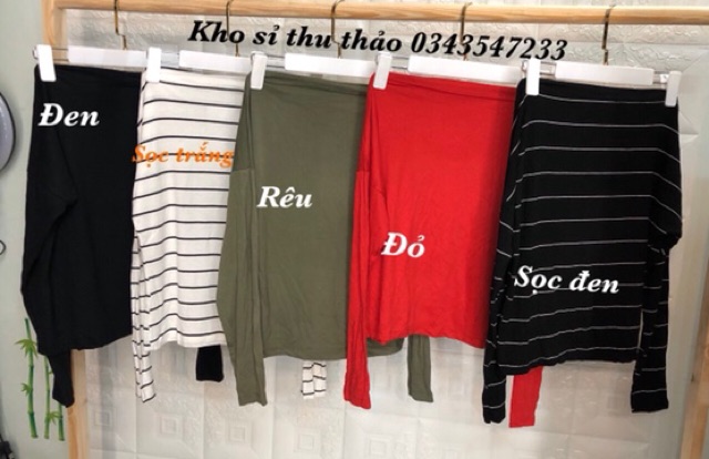 Áo lệch vai tay dài kèm hình thật fee size 40-56kg