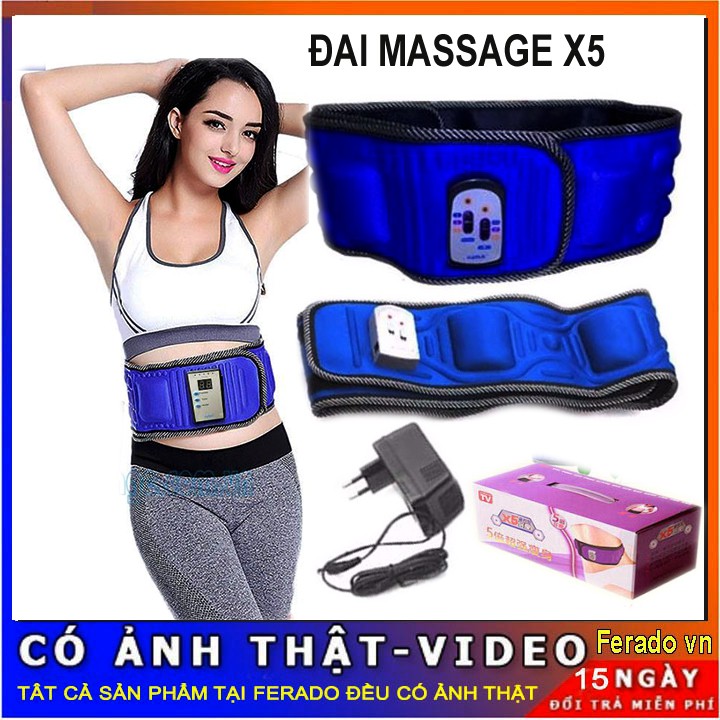 Đai massage X5 giảm mỡ bụng - Máy massage X5