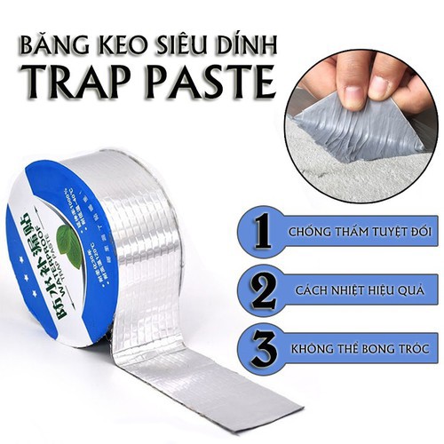 Băng keo dán mọi bề mặt chống nước cách nhiệt siêu dính TRAP PASTE t (MS02)