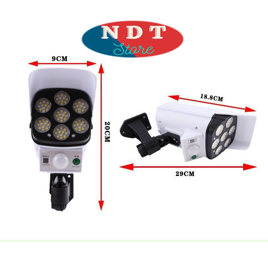 Đèn Năng Lượng mặt Trời Giả Camera Chống Trộm giá rẻ Đèn Led Cảm Ứng Tự Động Bật Tắt Có Điều Khiển từ xa chống Nước gh56