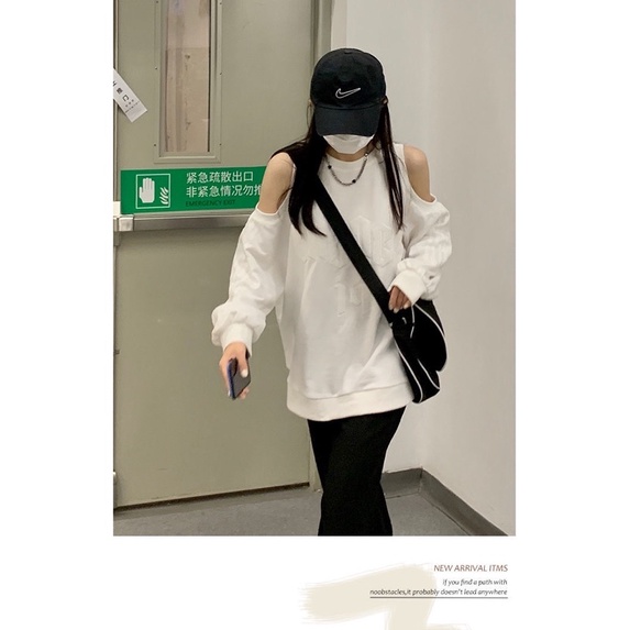 ÁO NỈ SWEATER KHOÉT VAI TIỂU THƯ - HÀNG SẴN
