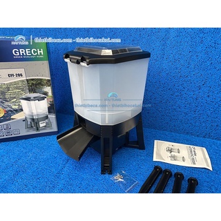 Máy cho cá koi ăn tự động - máy sử dụng pin năng lượng mặt trời cff206 kèm sạc