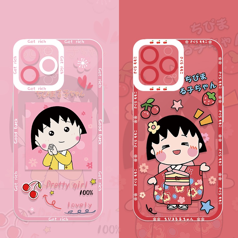 Ốp Điện Thoại Hình Chibi Maruko Cho Iphone 14 Plus 14 Pro Max 13 Pro Max 12 Pro Max Xr X Xs Max 11 Pro Max 7 Plus 6s Plus 8 Plus