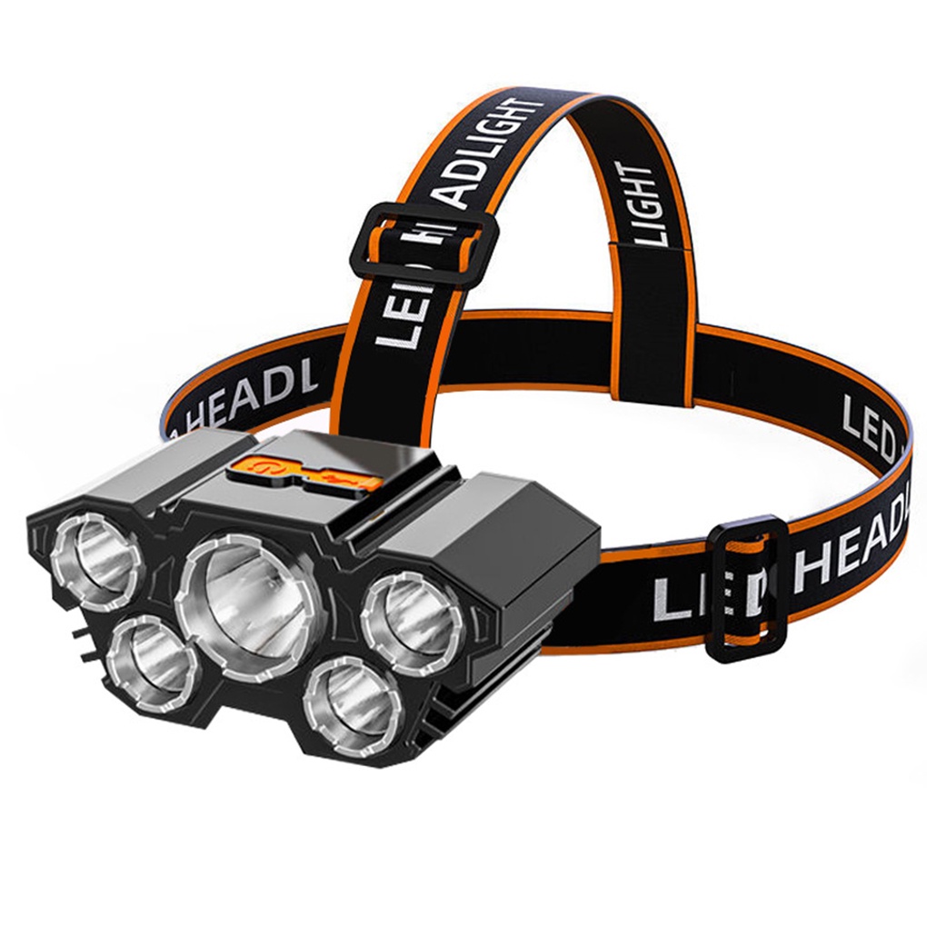 [Global] Headlamp ABS Torch Life Waterproof Rechargeable Headlight USB Charging Lamp Outdoor Activity for Camping