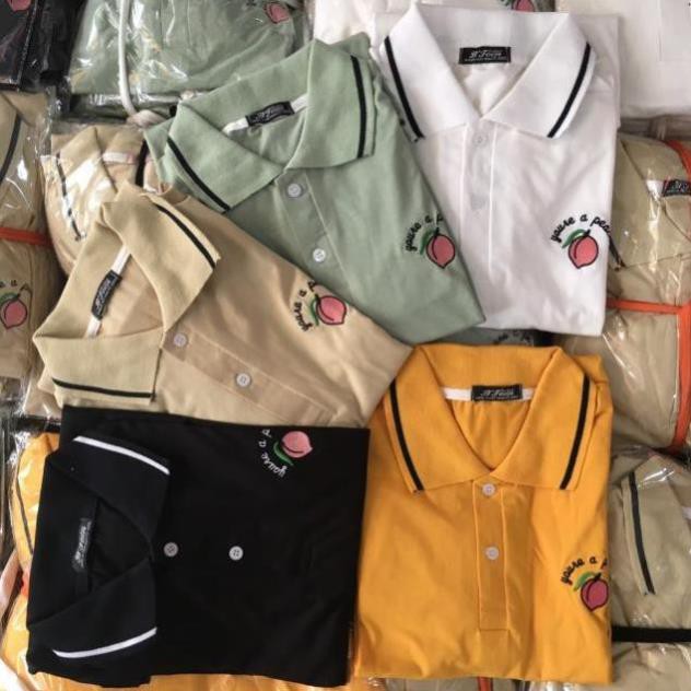 Áo thun nữ áo phông nữ cổ trụ có cổ cổ bẻ polo tay lỡ YOURE A PEACH TRÁI ĐÀO đẹp bao chất-BT002 .