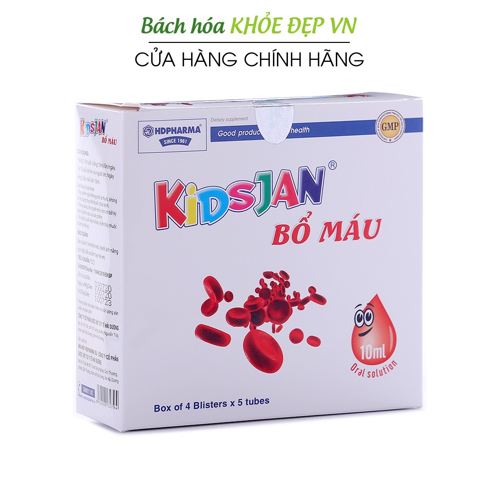 Siro KIDSJAN Bổ Máu bổ sung sắt, acid folic cho người thiếu máu - 20 ống [KIDSJAN Bổ Máu]