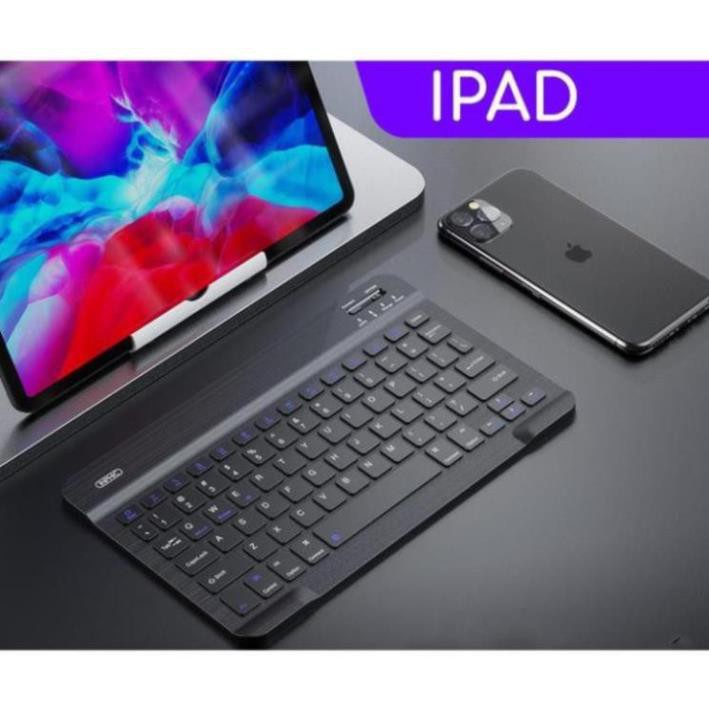 Bàn phím Bluetooth Inphic V750B dùng cho laptop máy tính bảng điện thoại kết nối nhiều thiết bị, dùng pin sạc tiện lợi