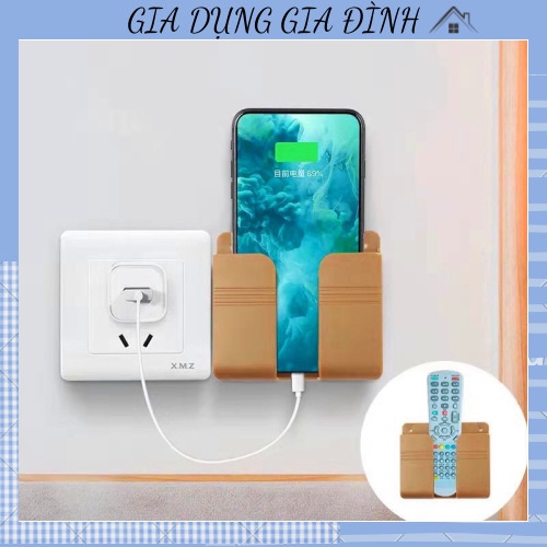 KỆ DÁN TƯỜNG ĐỂ REMOTE, ĐỒ DÙNG / GÍA ĐỠ SẠC ĐIỆN THOẠI- CÓ MÓC TREO GIỮ DÂY ĐIỆN 88245